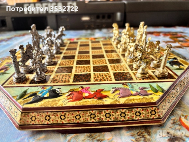 Ретро шах с метални фигури , снимка 4 - Антикварни и старинни предмети - 51626880