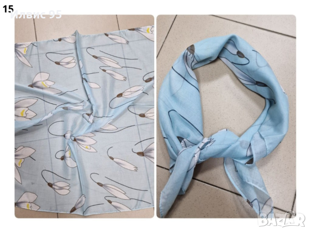 Дамски шал изработен от памук, снимка 15 - Шалове - 44797432
