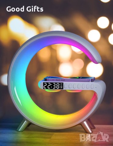 Смарт LED лампа - зарядно с високоговорител и часовник, снимка 3 - Други - 42918854