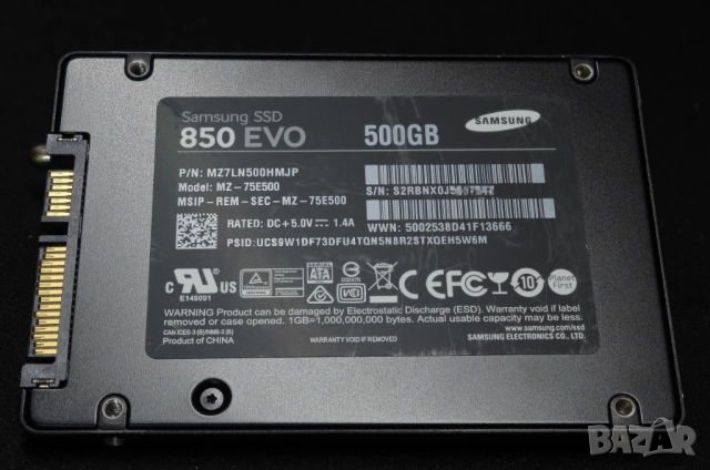 Samsung 850 EVO 2.5" SATA 500GB хард диск, снимка 2 - Твърди дискове - 52878893