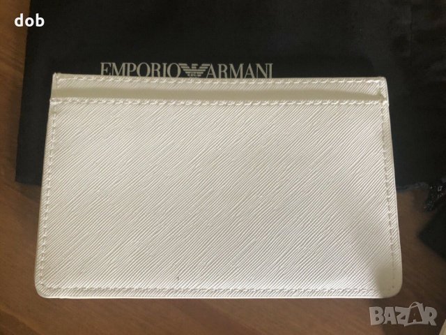 Нов кожен Emporio Armani Parfum Cardholder, снимка 2 - Портфейли, портмонета - 31154631