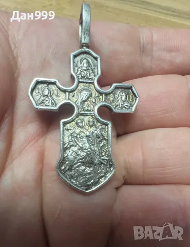 Уникален сребърен кръст , снимка 4 - Колиета, медальони, синджири - 55981940