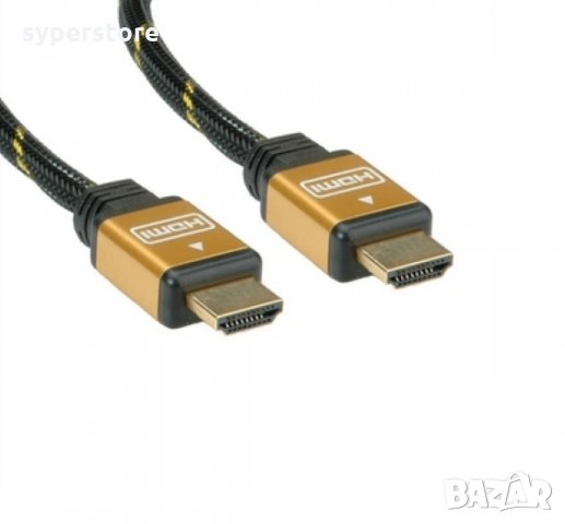 Кабел HDMI - HDMI 3м Roline 11.04.5503 Gold Plated HDMI M to HDMI M ver:1.4V FullHDTV 3D, снимка 3 - Кабели и адаптери - 31376811