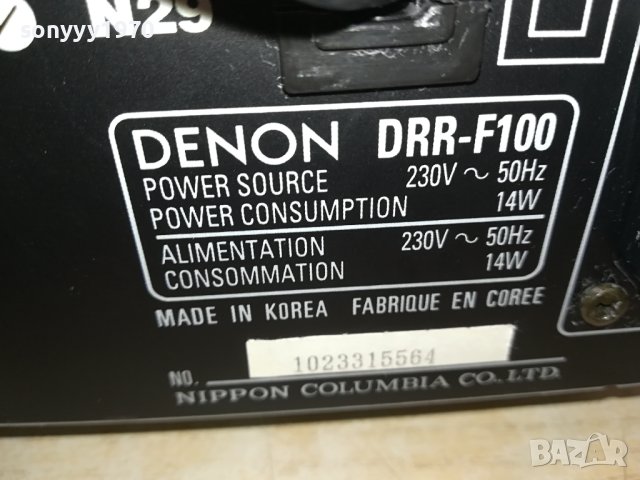 DENON DRR-F100 REVERSE DECK-GOLD-ВНОС SWISS 2009231430, снимка 11 - Декове - 42257805