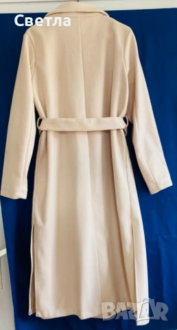 Палта дамски, р-ри S/XS, 2 вида - сиво без забележки - € 37 и светло бежово, ново - € 18, снимка 3 - Палта, манта - 54159374