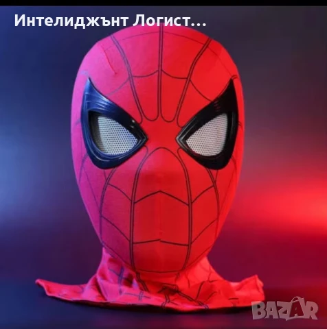 Електрическа маска на Спайдърмен, Spiderman мигащи очи, снимка 2 - Електрически играчки - 50455070
