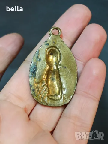 СТРА БРОНЗОВ РЕГИЛИОЗЕН МЕДАЛЬОН, снимка 2 - Антикварни и старинни предмети - 47447338