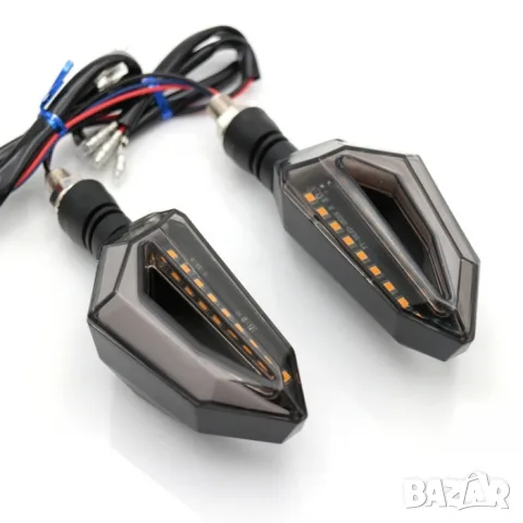 12V мигачи с бяла дневна и оранжева светлина 2 броя, снимка 2 - Аксесоари и консумативи - 55865963