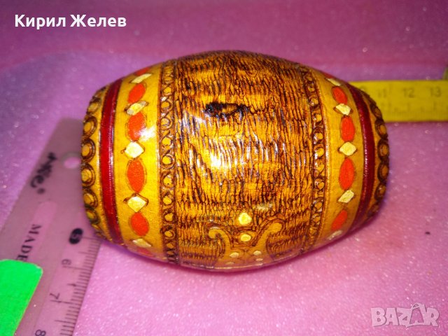 СТАР ЕТНО ПИРОГРАФИРАН СУВЕНИР БУРЕНЦЕ РЪЧНА ИЗРАБОТКА За ТЕМАТИЧНА ДЕКОРАЦИЯ 26903, снимка 5 - Декорация за дома - 44185580