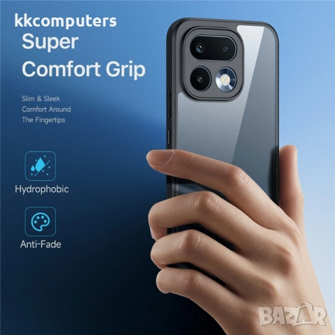 DUX DUCIS Aimo Прозрачен Калъф за Realme 16 Pro 5G - PC+TPU, 0.8mm защита, 1.2m SGS, REACH, Черен, снимка 5 - Калъфи, кейсове - 54148688