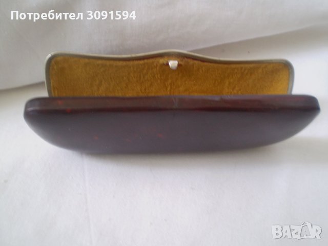 Стара калъфка за очила целулит цвят бордо, снимка 4 - Антикварни и старинни предмети - 37331998