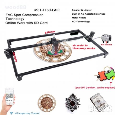 Лазер за гравиране 80W "TOП", снимка 1