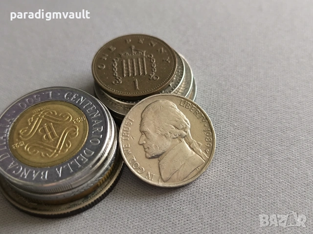 Монета - САЩ - 5 цента | 1989г., снимка 2 - Нумизматика и бонистика - 53303920