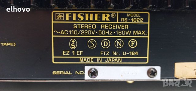 Ресивър Fisher RS-1022, снимка 9 - Ресийвъри, усилватели, смесителни пултове - 30607150