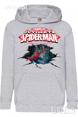 Детски Суитчър/Суитшърт Spider-man 06,Spider-man,Игра,Подарък,Изненада,Забавление,Рожден Ден, снимка 2 - Детски анцузи и суичери - 38355397