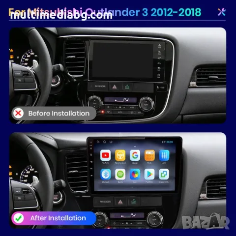 Mitsubishi Outlander 2012-2018 Мултимедия Навигация Android, снимка 2 - Аксесоари и консумативи - 50066369