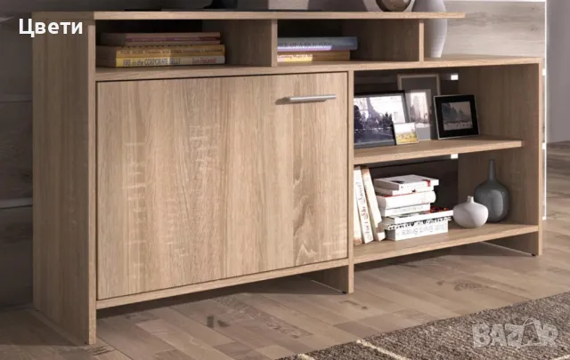 Тв шкаф с чекмедже и етажерки, снимка 1