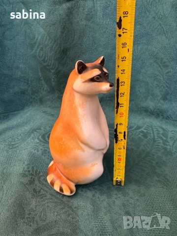 Статуетка „Енот“. ЛФЗ „Ломоносов, снимка 4 - Статуетки - 52999115