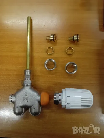 НОВ ! Четирипътен вентил за лира с термоглава Herz