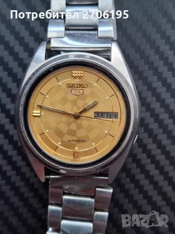 Винтидж часовник Сейко 5( Seiko 5), снимка 3 - Мъжки - 55969388