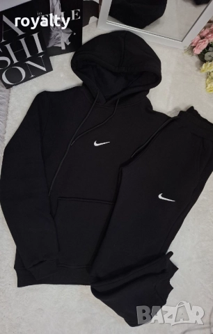 Nike Черен Ватиран Екип , снимка 3 - Спортни екипи - 52526283