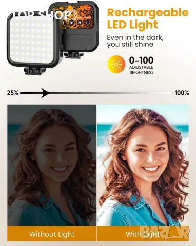 USKEYVISION комплект за Vlogging, безжичен петличен микрофон, 150 см, снимка 7 - Чанти, стативи, аксесоари - 49866163