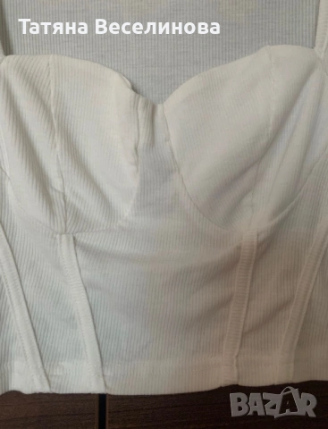 Дамска бяла блузка рипс, снимка 4 - Блузи с дълъг ръкав и пуловери - 53918612