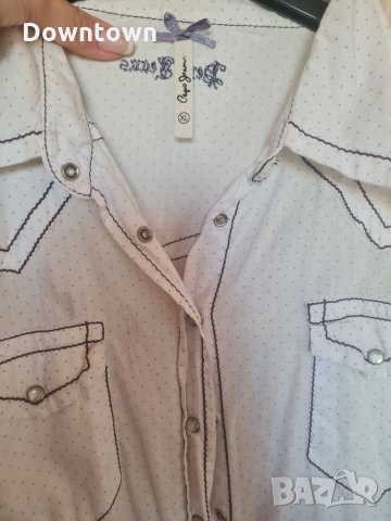  PEPE JEANS бяла дънкова спортна риза , снимка 2 - Ризи - 34377504