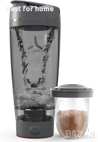 Електрическа бутилка-шейкър PROMIXX Pro (20 oz / ~600 мл), презареждаема чрез USB-C, графитено сива