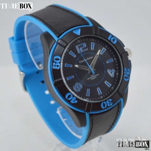 CHARLES DELON Blue Sport 5ATM 5688 GMBL. Нов мъжки часовник, снимка 2 - Мъжки - 30493774