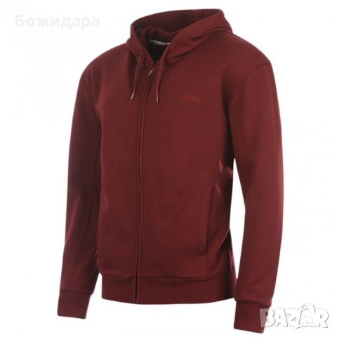 Мъжко горнище Slazenger, подходящо за свободно време. Модел с цип закопчаване и дълги ръкави, снимка 2 - Спортни дрехи, екипи - 30551060