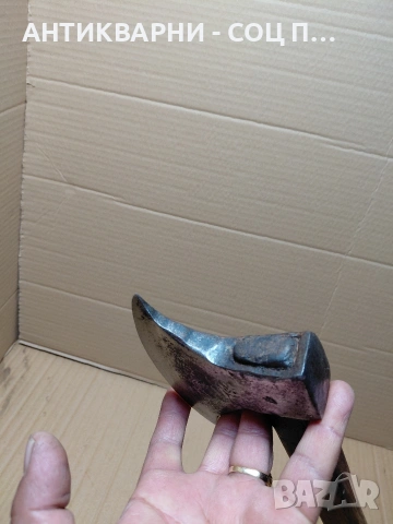 Стара Ръчно Кована Брадва Викинг 0.630кг. НОМЕР 747., снимка 7 - Антикварни и старинни предмети - 54175990