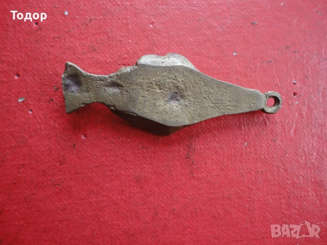 Стара малка бронзова икона 2, снимка 3 - Антикварни и старинни предмети - 53300902