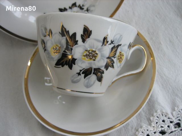 Разкошни руски сетове за чай/кафе, снимка 2 - Чаши - 44570839