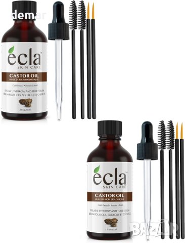 Ecla рициново масло за мигли и вежди (2 опаковки) - 60 ml