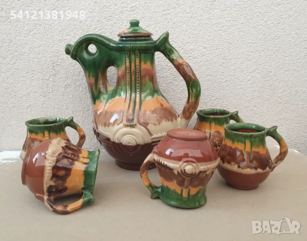 Битов керамичен сервиз за вино, снимка 2 - Сервизи - 48558540