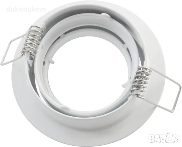 НОВ! Комплект от 10 бели алуминиеви рамки за вграждане – въртящи се, снимка 4 - Лед осветление - 50281073