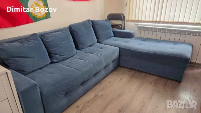 Син Диван за продан , снимка 10 - Дивани и мека мебел - 52440304