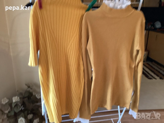 KENZOL Златна блуза М-L размер и две Италиански блузи, снимка 5 - Блузи с дълъг ръкав и пуловери - 53580341