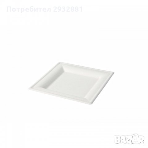 Eko Чинии захарна тръстика 20 х 20 см, опаковка 50 бр., еднократна употреба, снимка 1