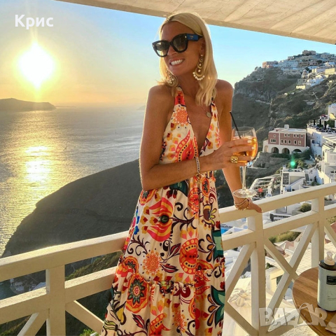 Дълга ежедневна рокля, размер L, снимка 3 - Рокли - 44500240