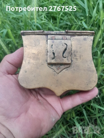 Стара паласка фишеклък кутийка барутница пищов пушка, снимка 2 - Колекции - 51506155