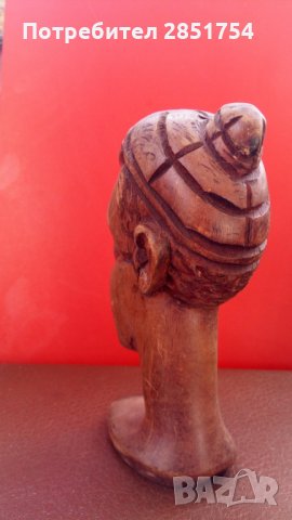 Стара африканска фигурка от махагоново дърво , снимка 3 - Антикварни и старинни предмети - 31553251