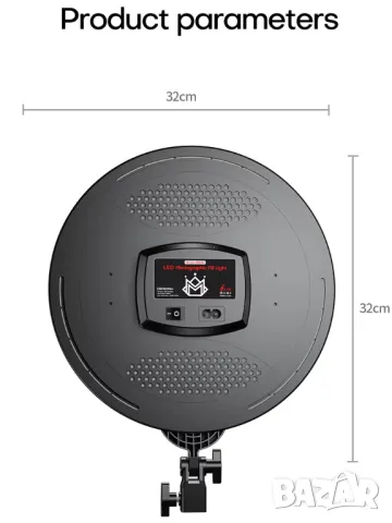 Диодно осветление за заснемане, за фотоапарат, студийнно, LED кръгла лампа, видеокамера, светлина, снимка 12 - Светкавици, студийно осветление - 49448868