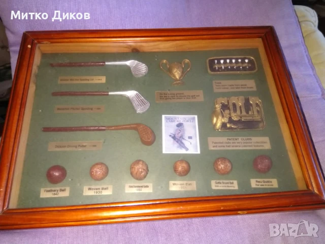  History of Golf Историята на голфа рамкирана нова 32х23см