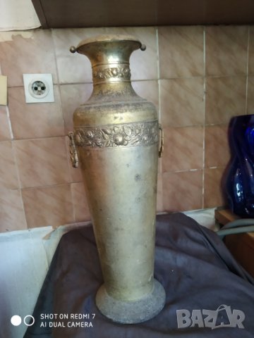 стара посребрена метална  ваза арт деко, снимка 1 - Антикварни и старинни предмети - 33830888