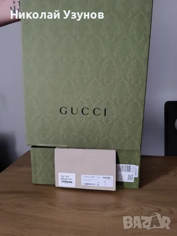 Оригинални дамски боти Gucci Jumbo GG Canvas Leather Boots
