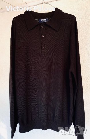 Шоколадов пуловер/блуза CAFÉ COTON Франция екстра нежен меринос, снимка 3 - Блузи - 42378372