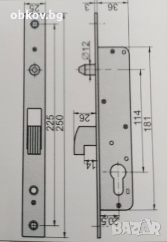 Брава за плъзгащи врати с шип, снимка 2 - Други - 31596297