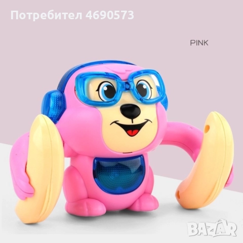 Бебешка играчка търкаляща се маймунка, снимка 2 - Музикални играчки - 52885921